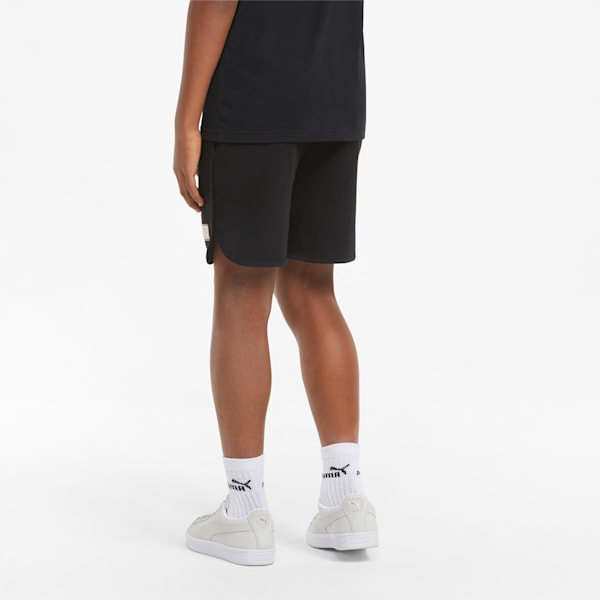 Alpha Retro Shorts Big Kids, Puma Black, extralarge