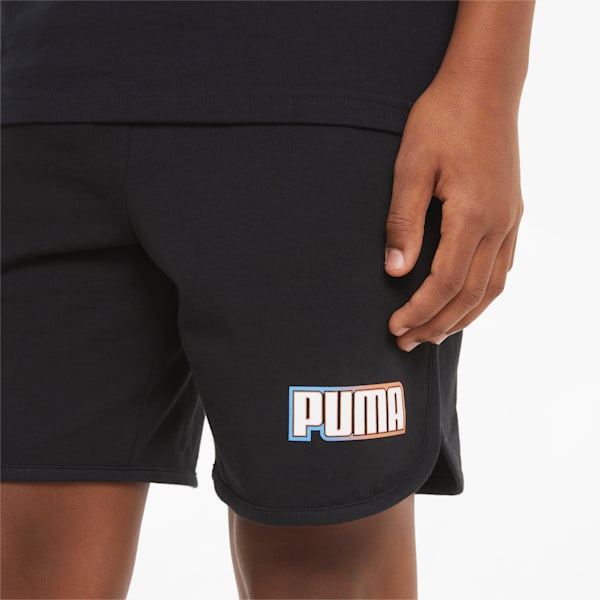 Alpha Retro Shorts Big Kids, Puma Black, extralarge