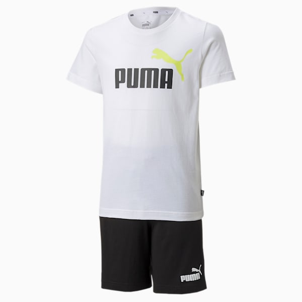 Jersey Youth Shorts Set, Puma White-puma black