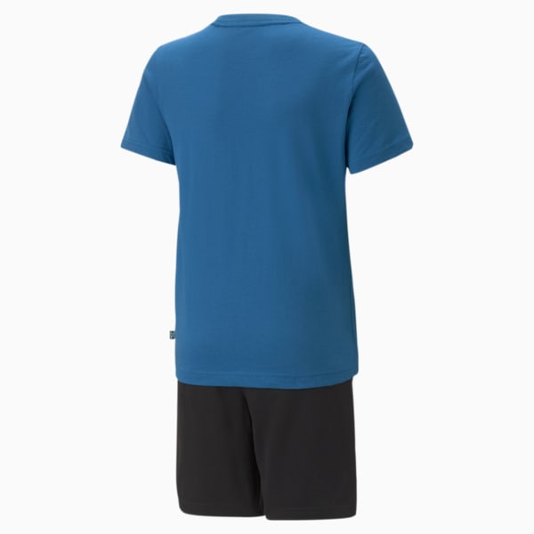 Jersey Youth Regular Fit Shorts & T-Shirt Set, Lake Blue, extralarge-IND