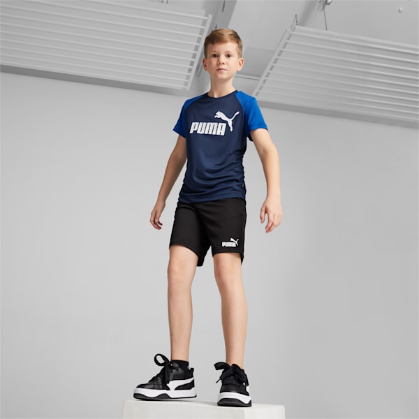 Polyester Youth Regular Fit Shorts &amp; T-shirt Set, Club Navy, extralarge-IND