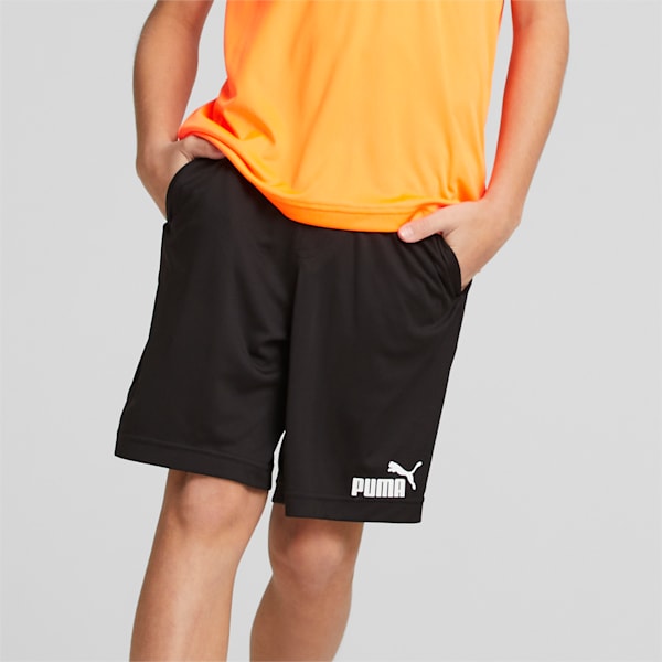 Polyester Youth Regular Fit Shorts Set, Ultra Orange, extralarge-IND