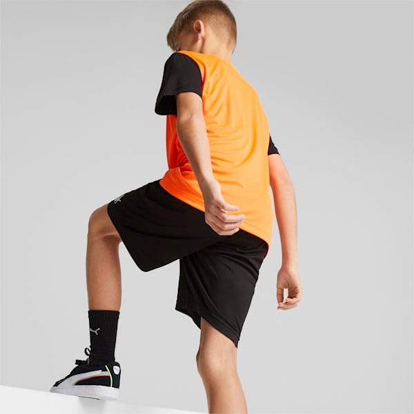Polyester Youth Regular Fit Shorts Set, Ultra Orange, extralarge-IND