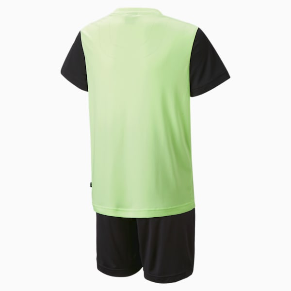 Polyester Youth Regular Fit Shorts &amp; T-shirt Set, Fizzy Lime, extralarge-IND