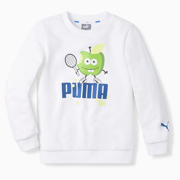 Playera de cuello redondo infantil Fruitmates, Puma White, extralarge