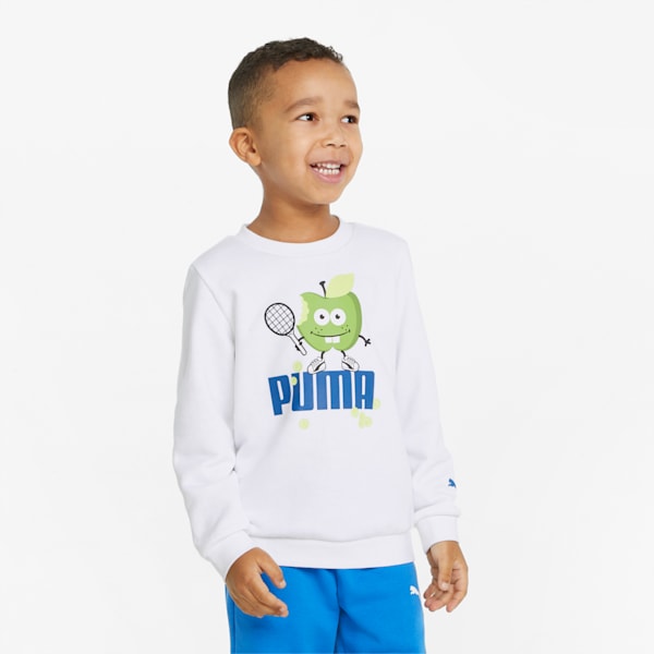 Playera de cuello redondo infantil Fruitmates, Puma White, extralarge