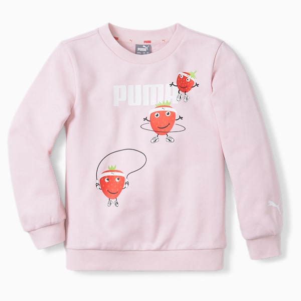 Fruitmates Crew Neck Kids' Regular Fit Sweatshirt, Chalk Pink, extralarge-IND