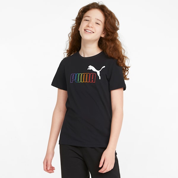 Essentials+ Rainbow Tee JR, Puma Black, extralarge