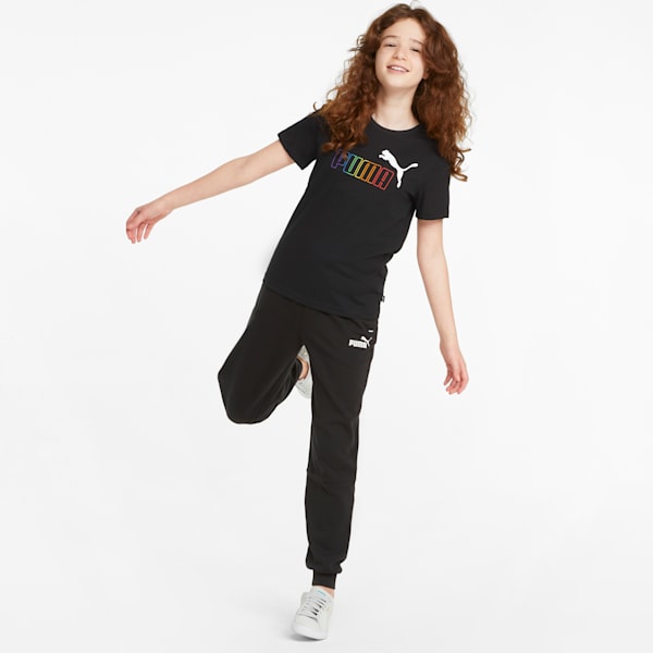 Essentials+ Rainbow Tee JR, Puma Black, extralarge