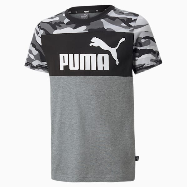 Essentials+ Camo Boys' Tee, Puma Black, extralarge