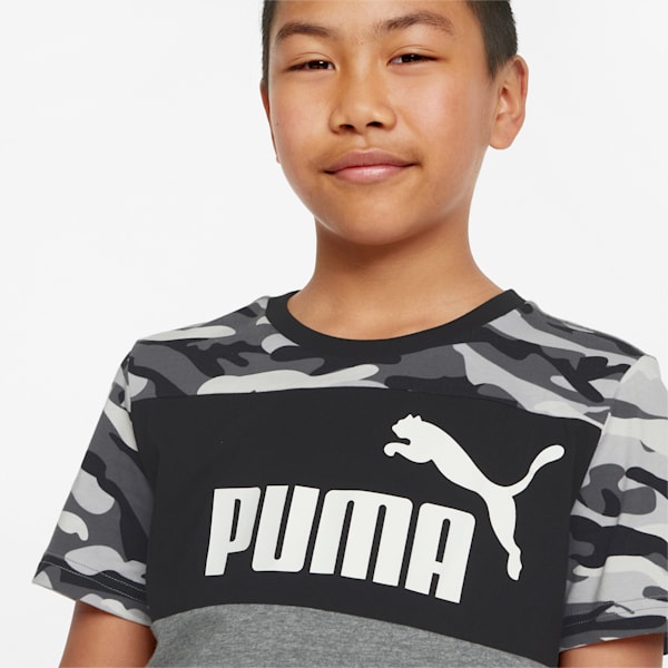 Essentials+ Camo Boys' Tee, Puma Black, extralarge