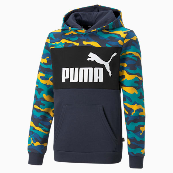 Essentials+ Camo Youth Hoodie, Parisian Night, extralarge-IND