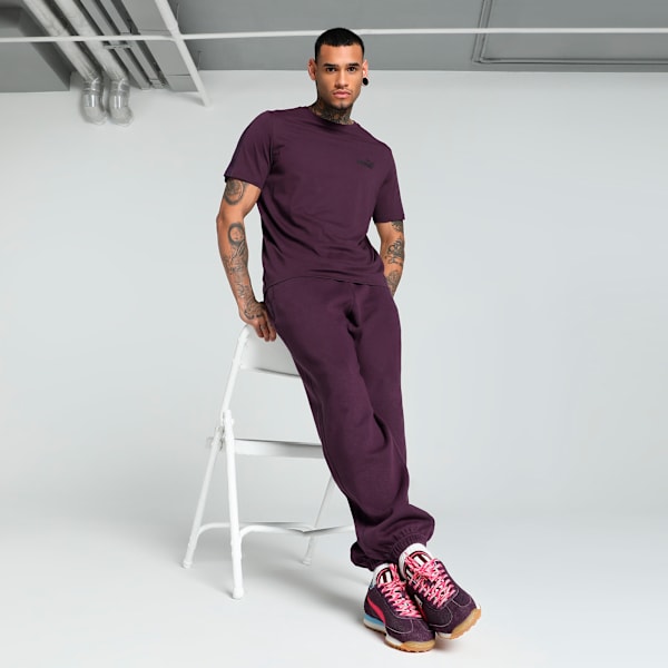 Essentials+ Tape Men's Regular Fit T-shirt, Midnight Plum, extralarge-IND