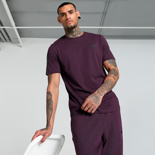 Essentials+ Tape Men's Regular Fit T-shirt, Midnight Plum, extralarge-IND