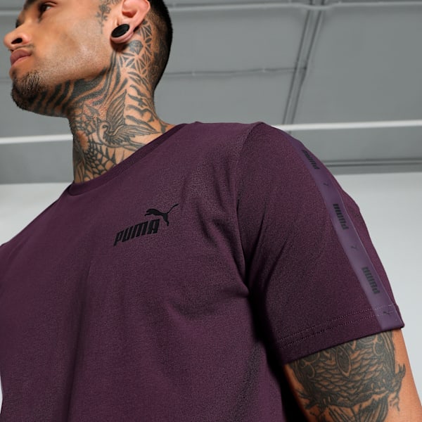 Essentials+ Tape Men's Regular Fit T-shirt, Midnight Plum, extralarge-IND