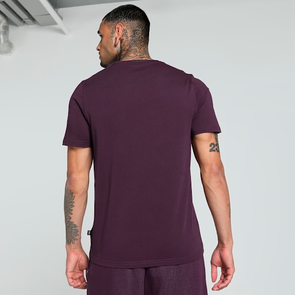Essentials+ Tape Men's Regular Fit T-shirt, Midnight Plum, extralarge-IND