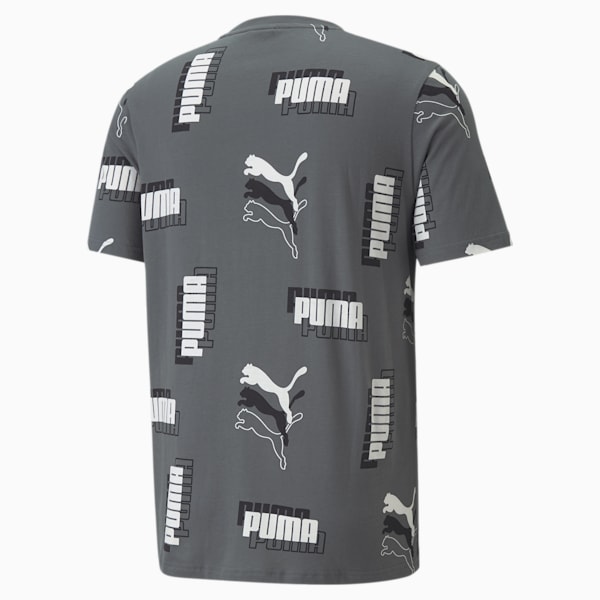 Power Printed Men's Regular Fit T-shirt, Dark Slate, extralarge-IND