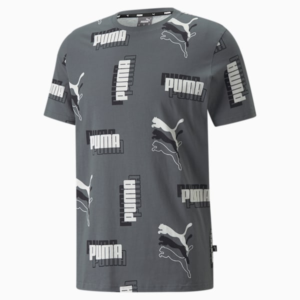 Power Printed Men's Regular Fit T-shirt, Dark Slate, extralarge-IND