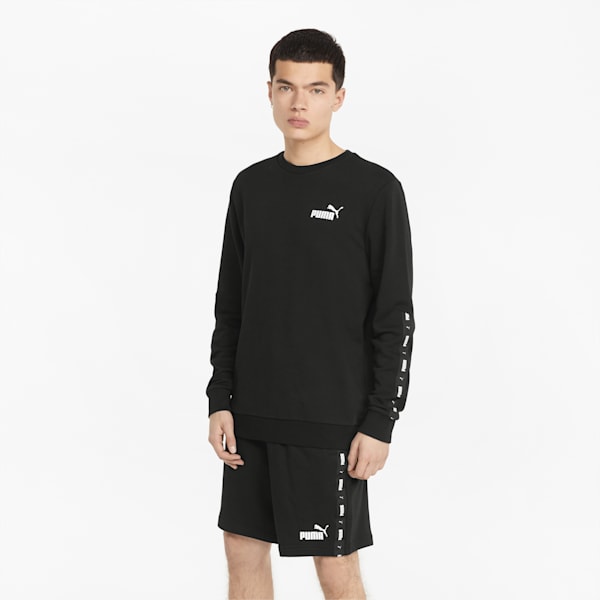 Tape Men's Regular Fit Sweatshirt, Puma Black, extralarge-IND