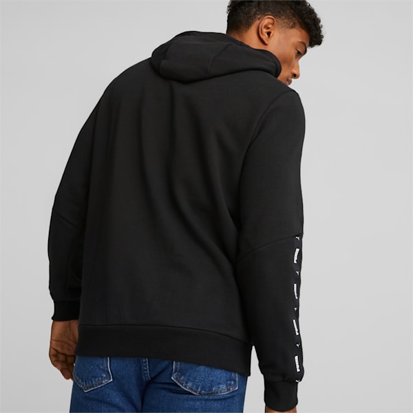 Tape Men's Regular Fit Hoodie, Puma Black, extralarge-IND