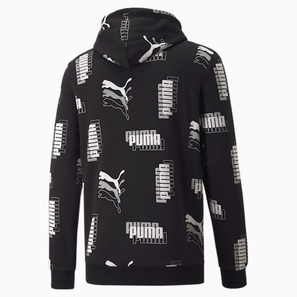 Sudadera con capucha estampada Power para hombre, Puma Black, extralarge