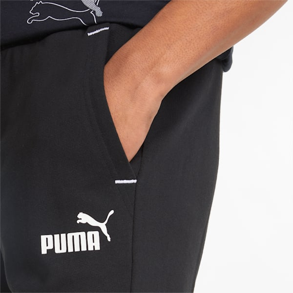 PUMA Power Colour-Block Men's Slim Fit Pants, Puma Black, extralarge-IND