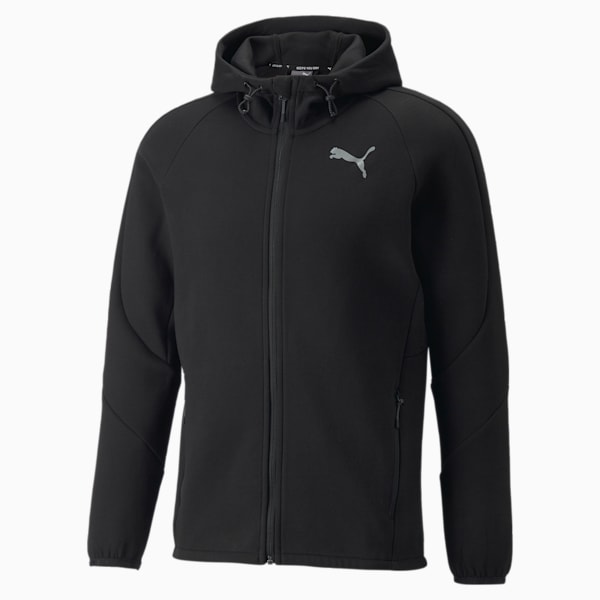 Evostripe Full-Zip Men's Slim Fit Hoodie, Puma Black, extralarge-IND