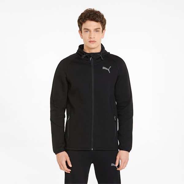 Evostripe Full-Zip Men's Slim Fit Hoodie, Puma Black, extralarge-IND