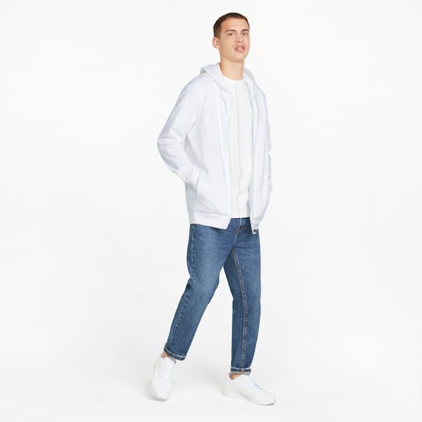 Modern Basics Full-Zip Men's Hoodie, Puma White, extralarge