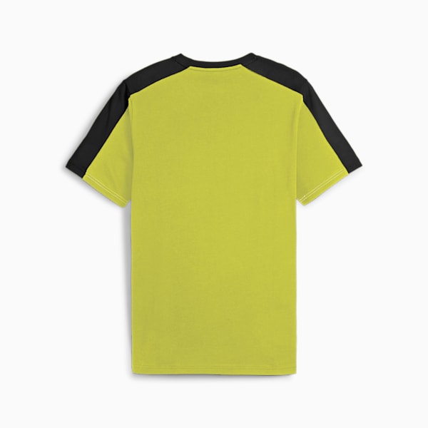 Colorblock Men's T-Shirt, PUMA Black-Lime Sheen, extralarge-IND