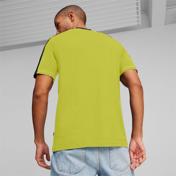 Colorblock Men's T-Shirt, PUMA Black-Lime Sheen, extralarge-IND