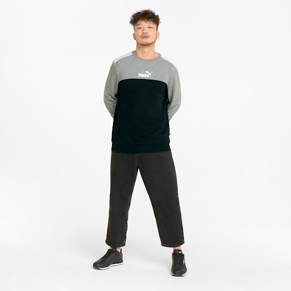 Colorblock Men's Regular Fit Sweatshirt, Puma Black, extralarge-IND