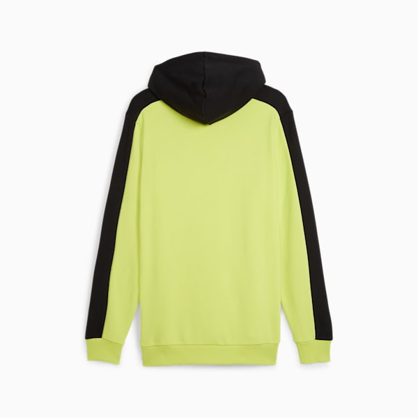 Essentials+ Block Men's Hoodie, PUMA Black-lime sheen, extralarge