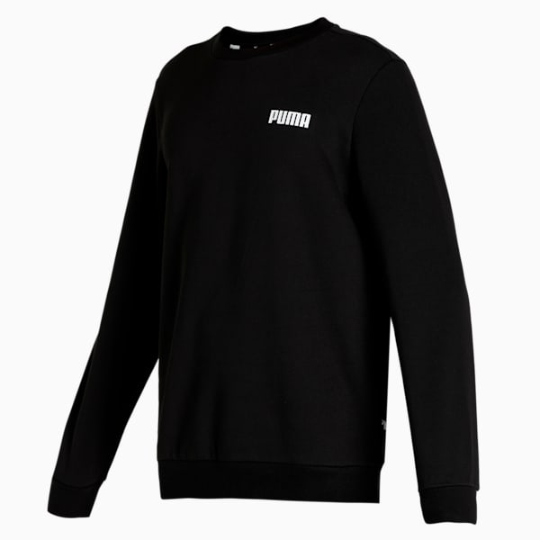 PUMA Essential Crew Men's Regular Fit Sweat Shirt, Puma Black, extralarge-IND