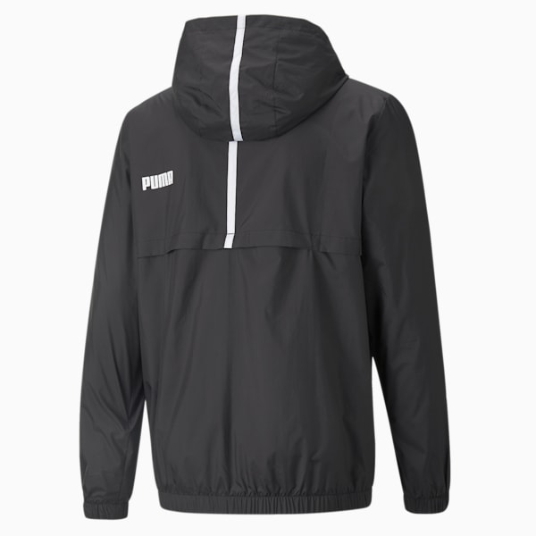 Men's Solid Regular Fit Windbreaker, Puma Black, extralarge-IND