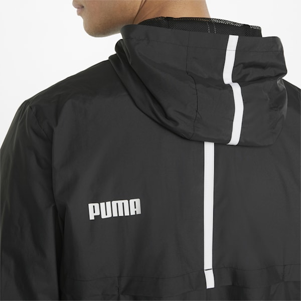 Men's Solid Regular Fit Windbreaker, Puma Black, extralarge-IND