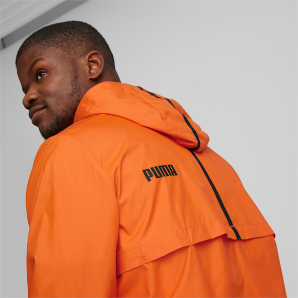 Essentials Solid Men's Regular Fit Windbreaker, Cayenne Pepper, extralarge-IND