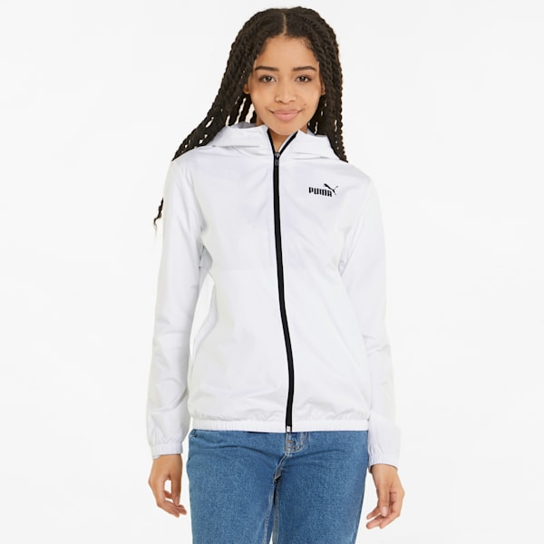 Chamarra Mujer Essentials Solid Windbreaker, Puma White, extralarge