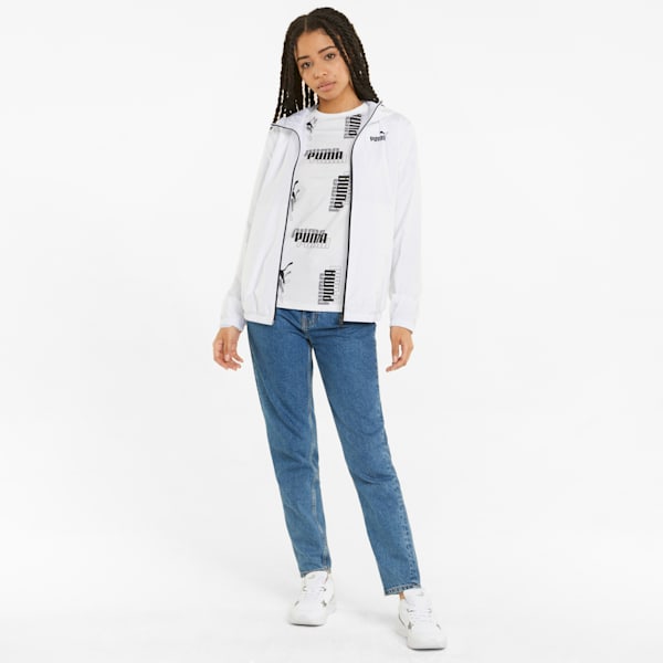 Chamarra Mujer Essentials Solid Windbreaker, Puma White, extralarge
