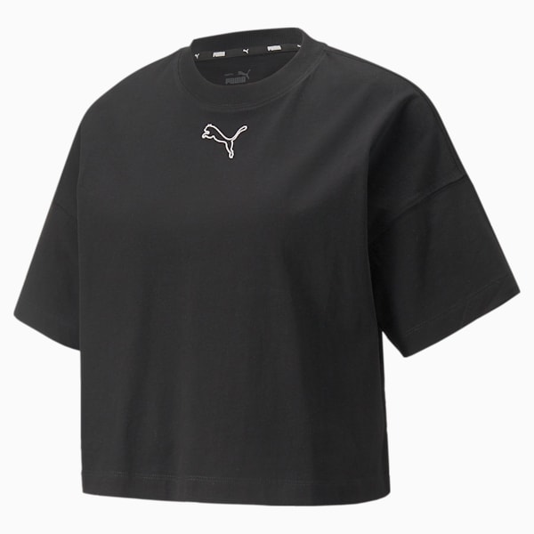 HER Cropped Women's Relaxed Fit T-Shirt, Puma Black, extralarge-IND