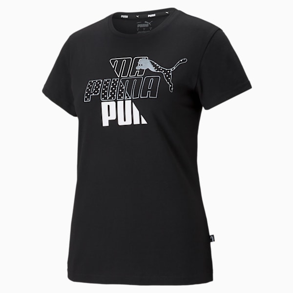 Graphic Women's T-Shirt, Puma Black, extralarge-IND