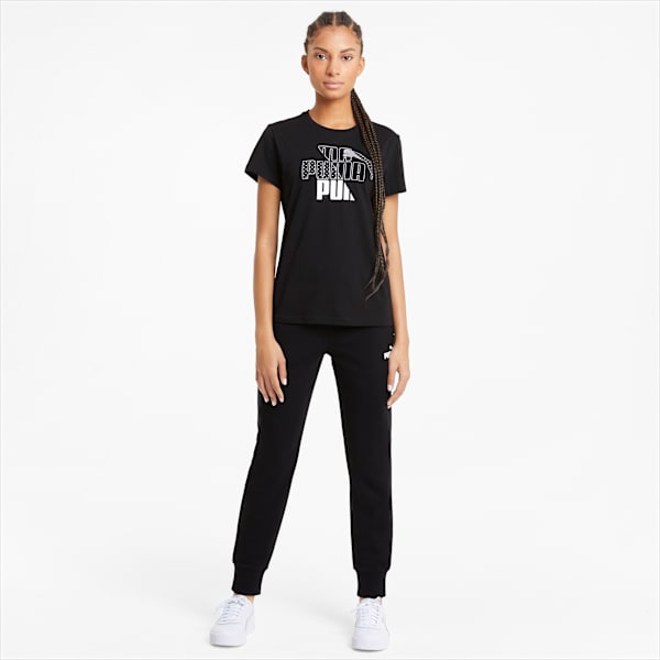 Graphic Women's T-Shirt, Puma Black, extralarge-IND