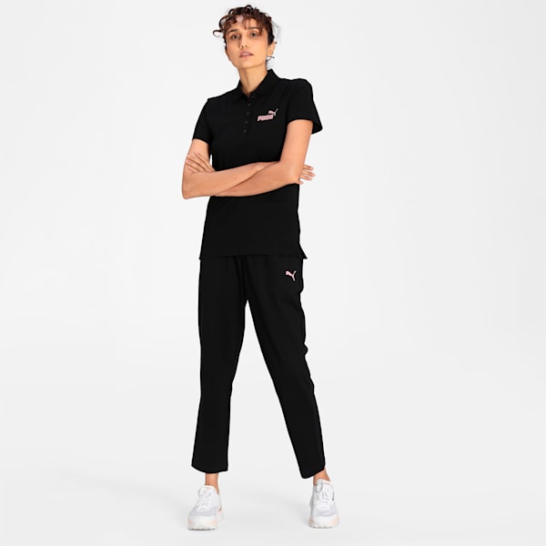 PUMA Graphic Women's Regular Fit Polo, Puma Black, extralarge-IND