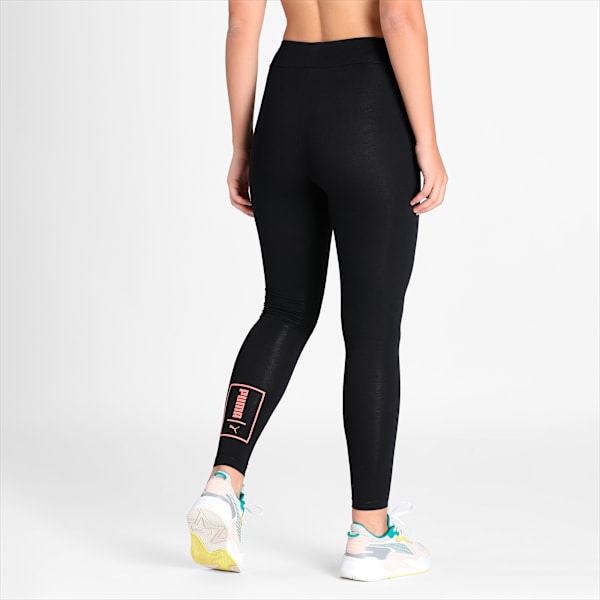 PUMA Graphic Women's Tights, Puma Black, extralarge-IND