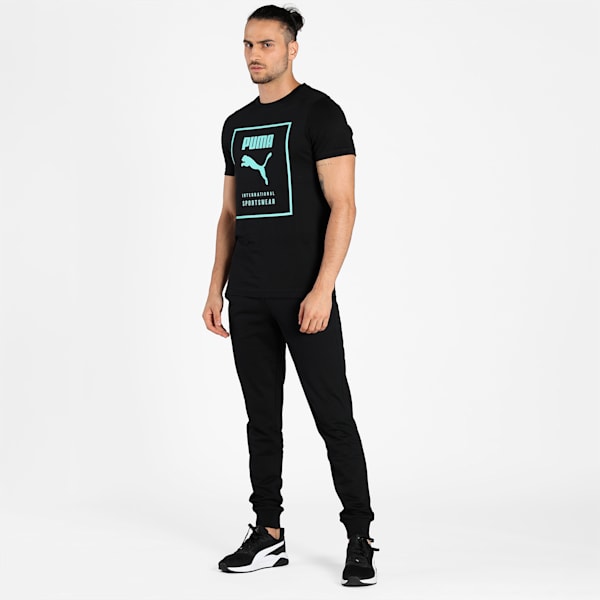 Graphic Men's Slim Fit T-Shirt, Puma Black, extralarge-IND