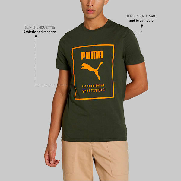 Graphic Men's Slim Fit T-Shirt, Forest Night, extralarge-IND