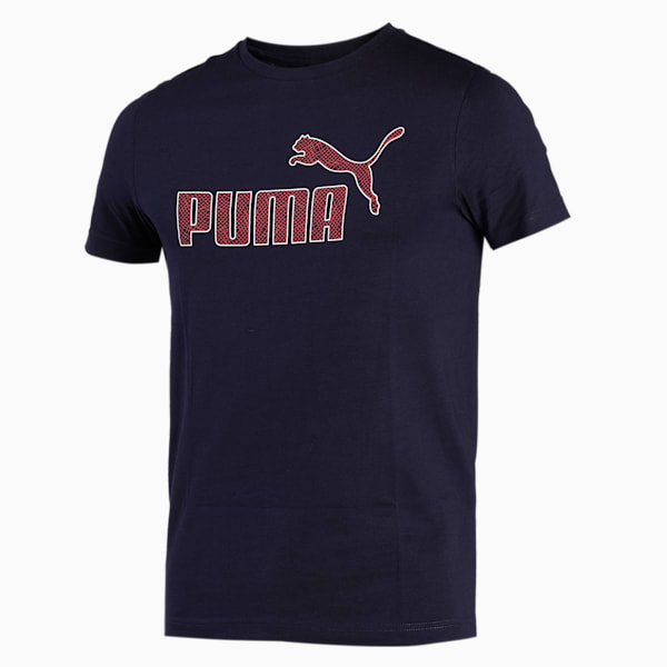 PUMA Graphic Men's Slim Fit T-Shirt, Peacoat, extralarge-IND