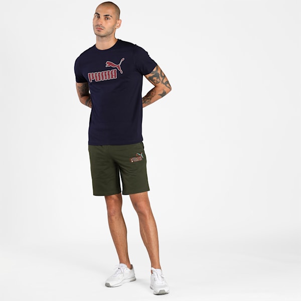 PUMA Graphic Men's Slim Fit T-Shirt, Peacoat, extralarge-IND