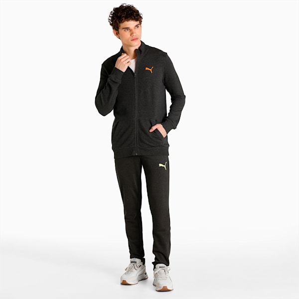 Graphic Full-Zip Men's Slim Fit Jacket, Dark Gray Heather, extralarge-IND