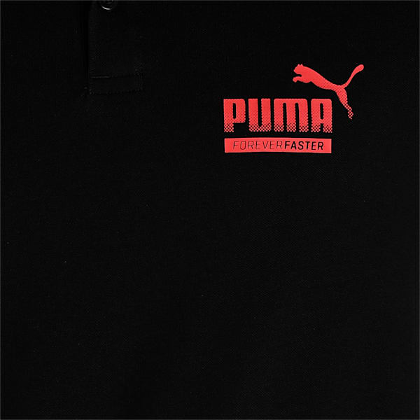 PUMA Graphic Men's Pique Polo, Puma Black